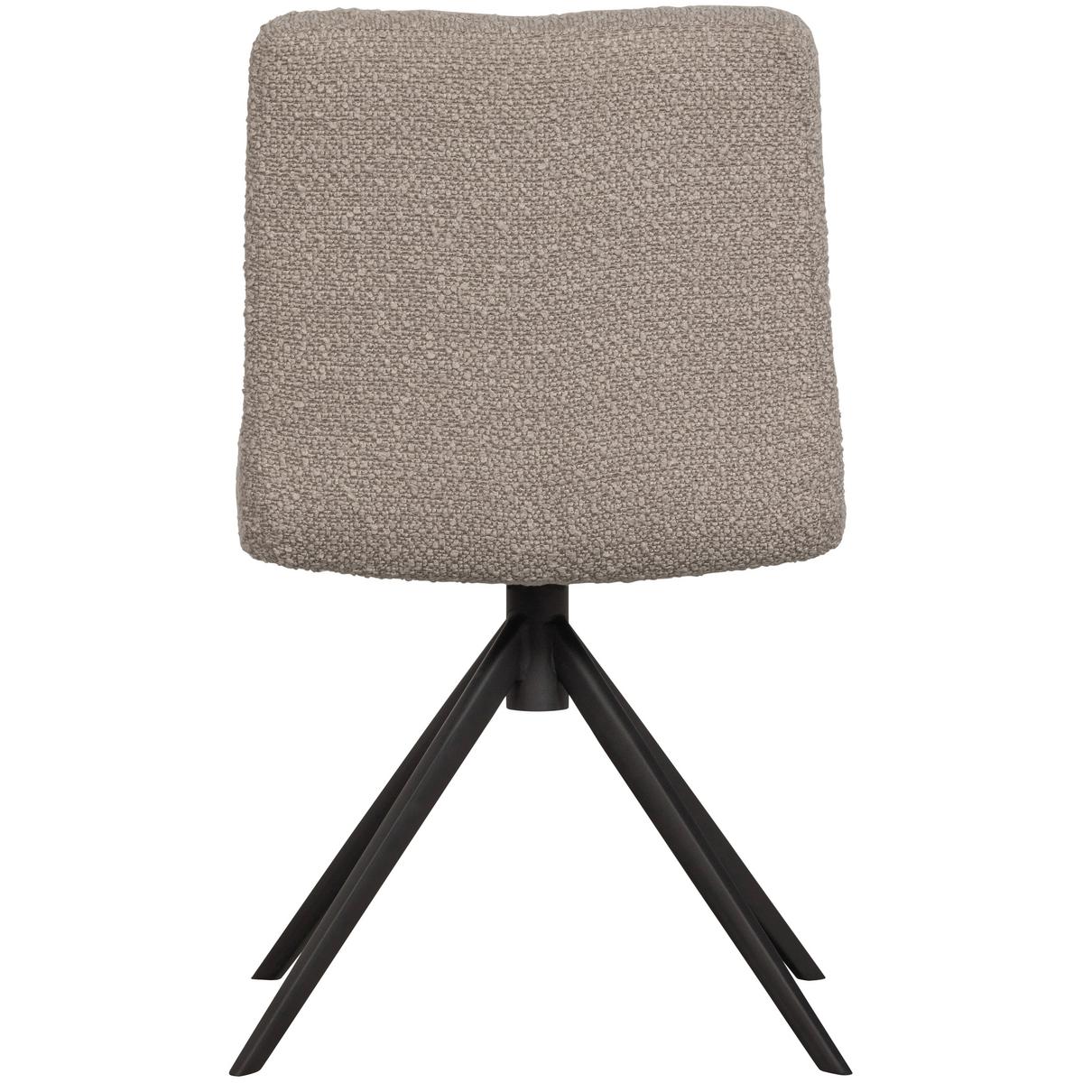 Stuhl Vinny Sandfarben B: 48 cm - Sandfarben/Schwarz, Design, Textil/Metall (48/80/45cm) - Livetastic
