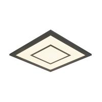 STROPNÍ LED SVÍTIDLO Prem, 35/35/6cm - černá, Moderní, kov/plast (30/30/5,5cm) - Modern Living