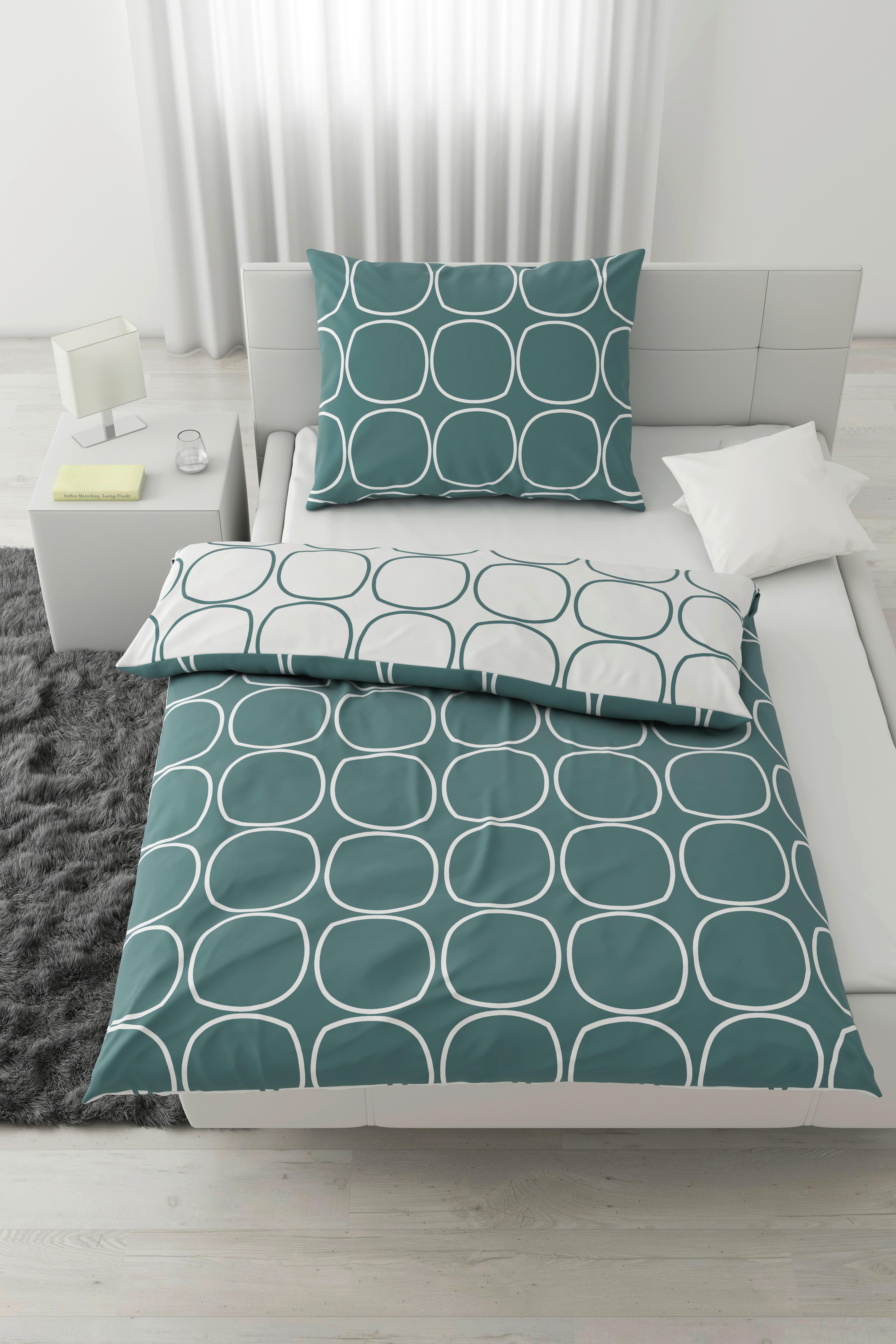 Obojstranná Posteľná Bielizeň Reggie Wende, 140/200cm - modrá/biela, Konvenčný, textil (140/200cm) - Modern Living