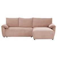 Ecksofa Cuty Altrosa S: 266x180 cm - Schwarz/Altrosa, KONVENTIONELL, Textil (266/180cm) - MID.YOU