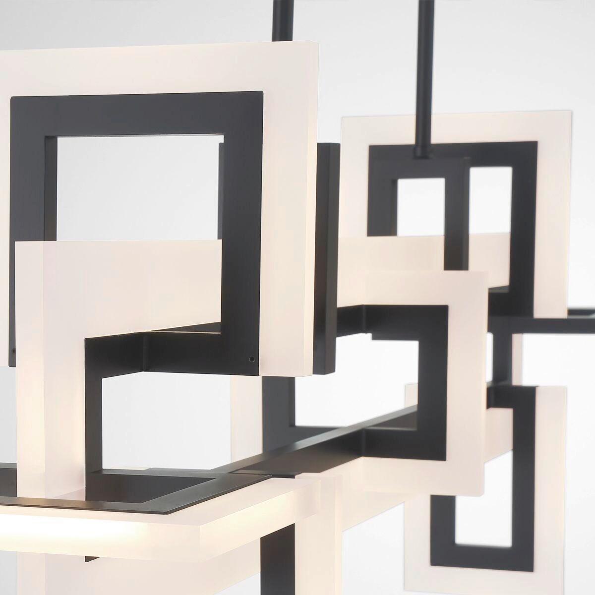 Led Függőlámpa Qn-Inizio-Lp-M-Bk - fekete, Design, műanyag/fém (50/122,8/23,1cm) - Elstead Lighting