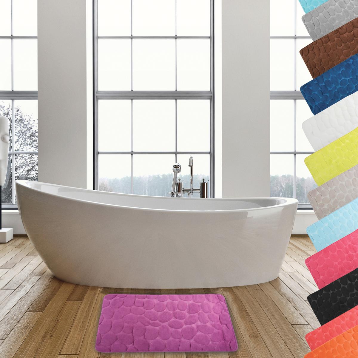 BADEMATTE GALETS VIOLETT - Violett, MODERN, Textil (50/80cm) - MSV