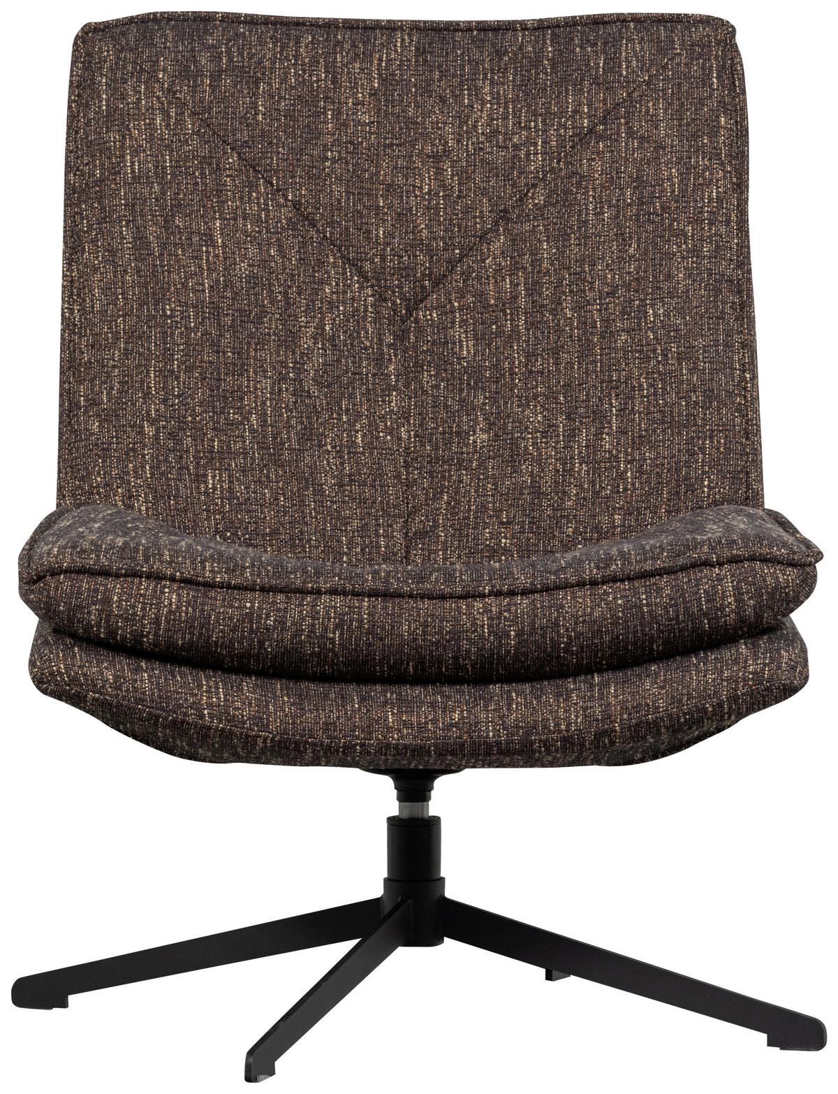 Sessel Milaro Braun B: 75cm - Schwarz/Braun, Design, Textil (75/88/94cm) - Livetastic