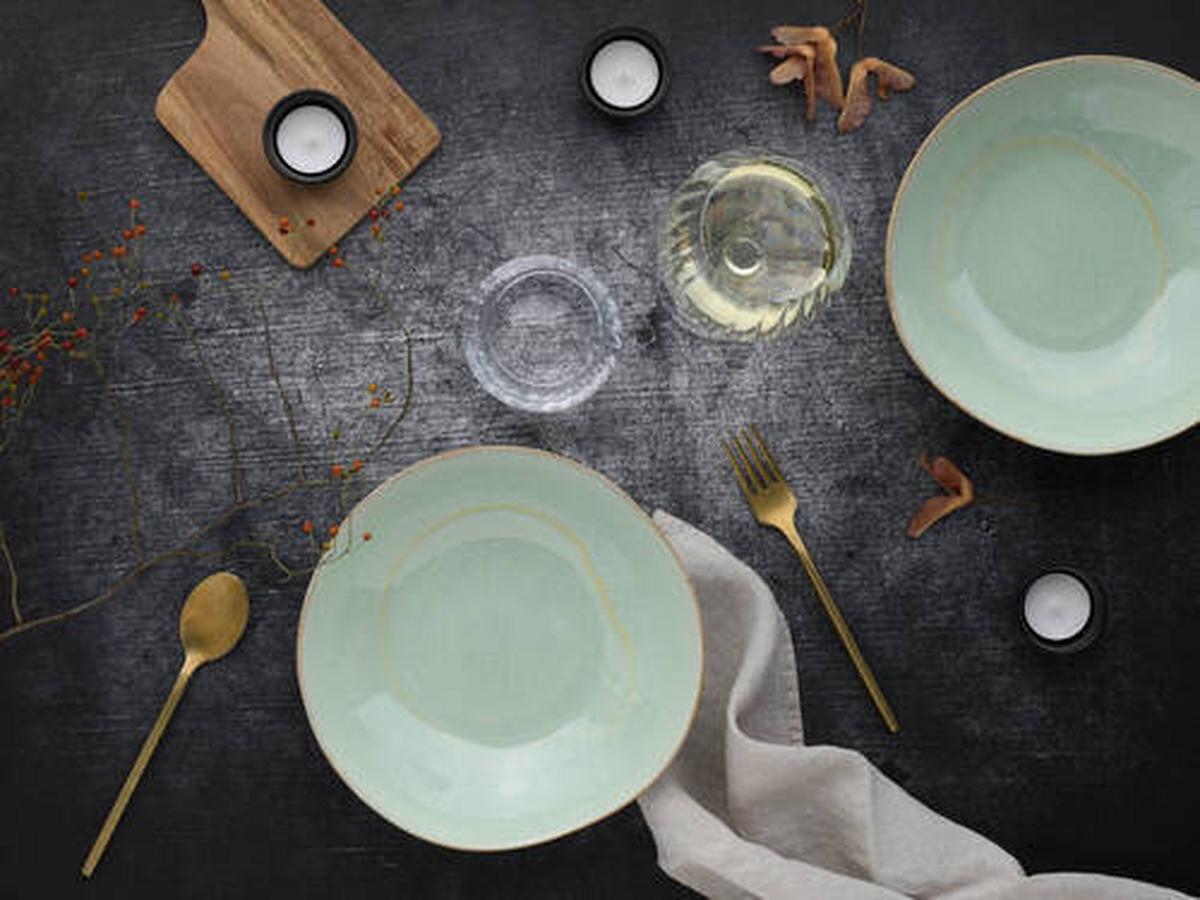 Schüsselset 19677 Bas. Bio Salbei, Pasta - Salbeigrün, Trend, Keramik - Creatable