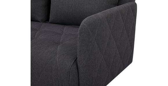 2-Sitzer-Sofa mit Schlaffunkt. Dorry mit Kissen Schwarz - Schwarz/Naturfarben, MODERN, Holz/Textil (132/81/90cm) - Luca Bessoni