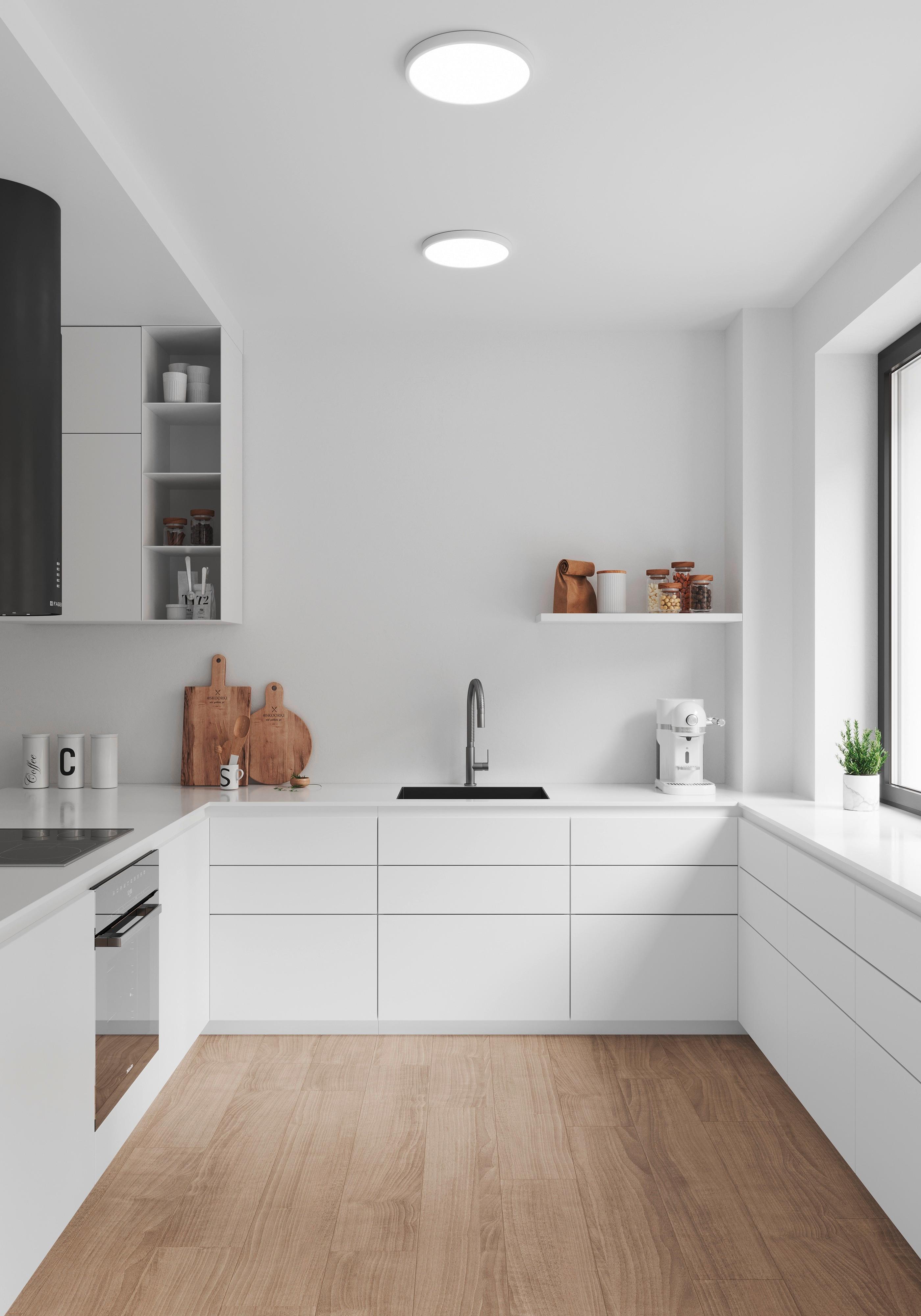 Deckenleuchte Oja Weiß D: 29,4 cm - Weiß, KONVENTIONELL, Kunststoff (29,4/3,8cm) - Nordlux