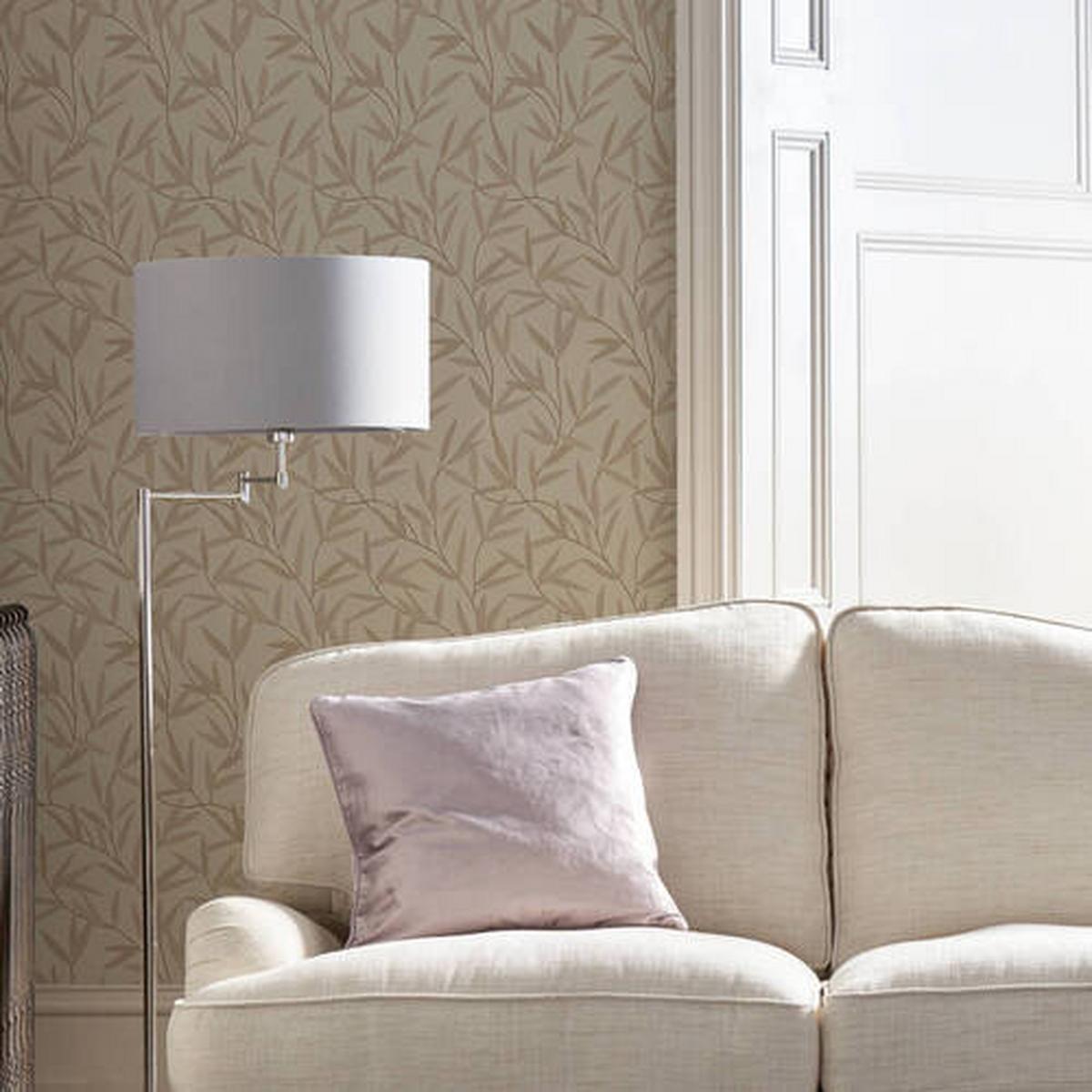 VLIESTAPETE WILLOW LEAF NATURAL - Creme, Basics, Papier/Kunststoff (52/1000cm)