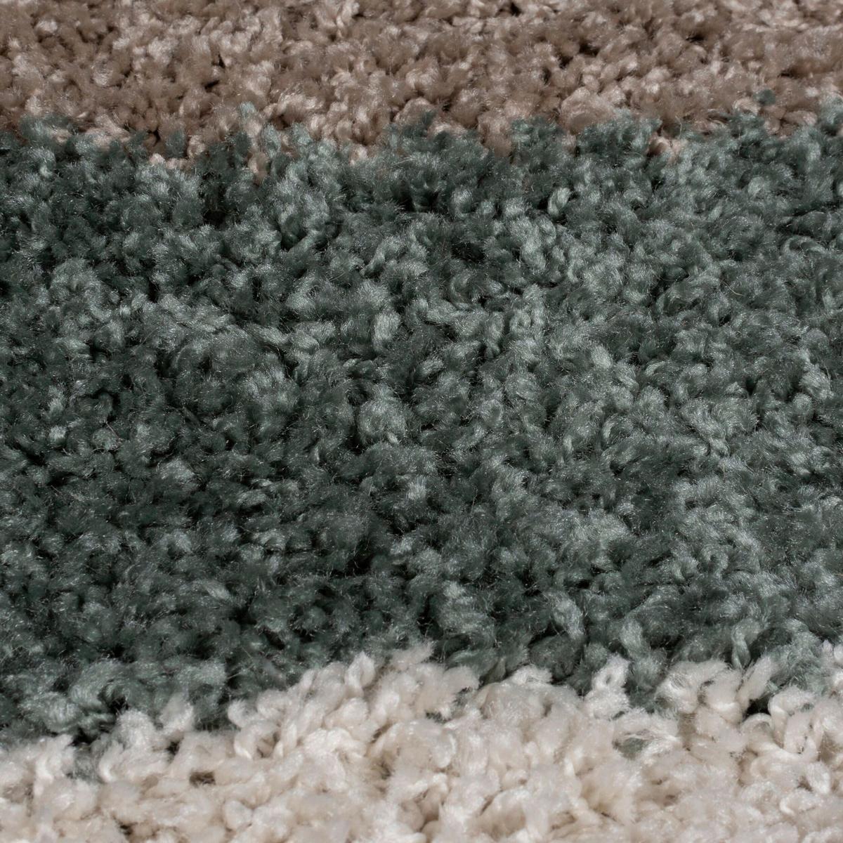 Hochflorteppich Stream - Grün, KONVENTIONELL, Textil (160/230cm)
