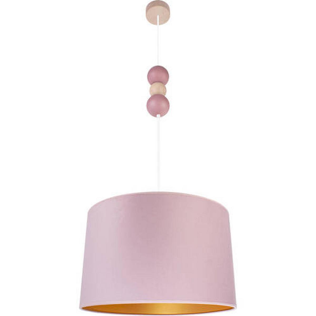 Hängeleuchte 8553222 Pendel Bolla 40 -Rosa - Altrosa/Naturfarben, Basics, Holz (40/110cm)