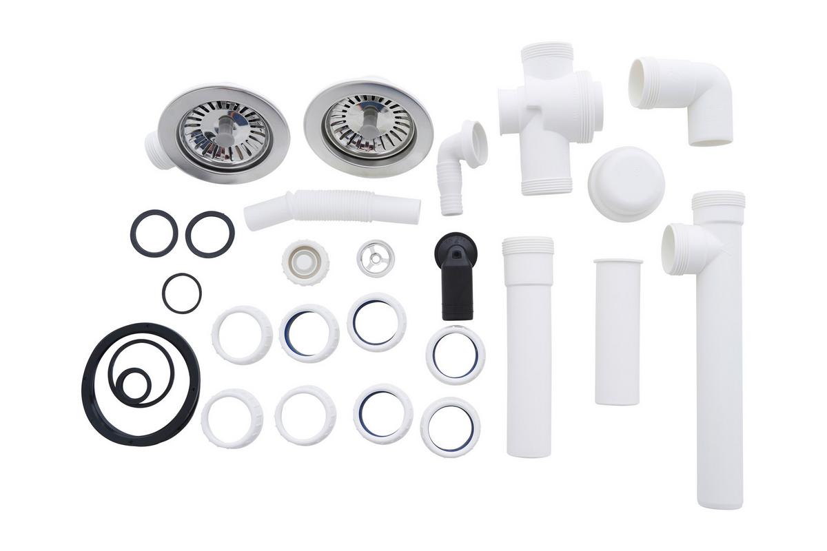 Spüle Respekta Denver Kunststein Bxt: 100x50 cm - Schwarz, Trend, Glas/Kunststoff (100/20/50cm) - Respekta