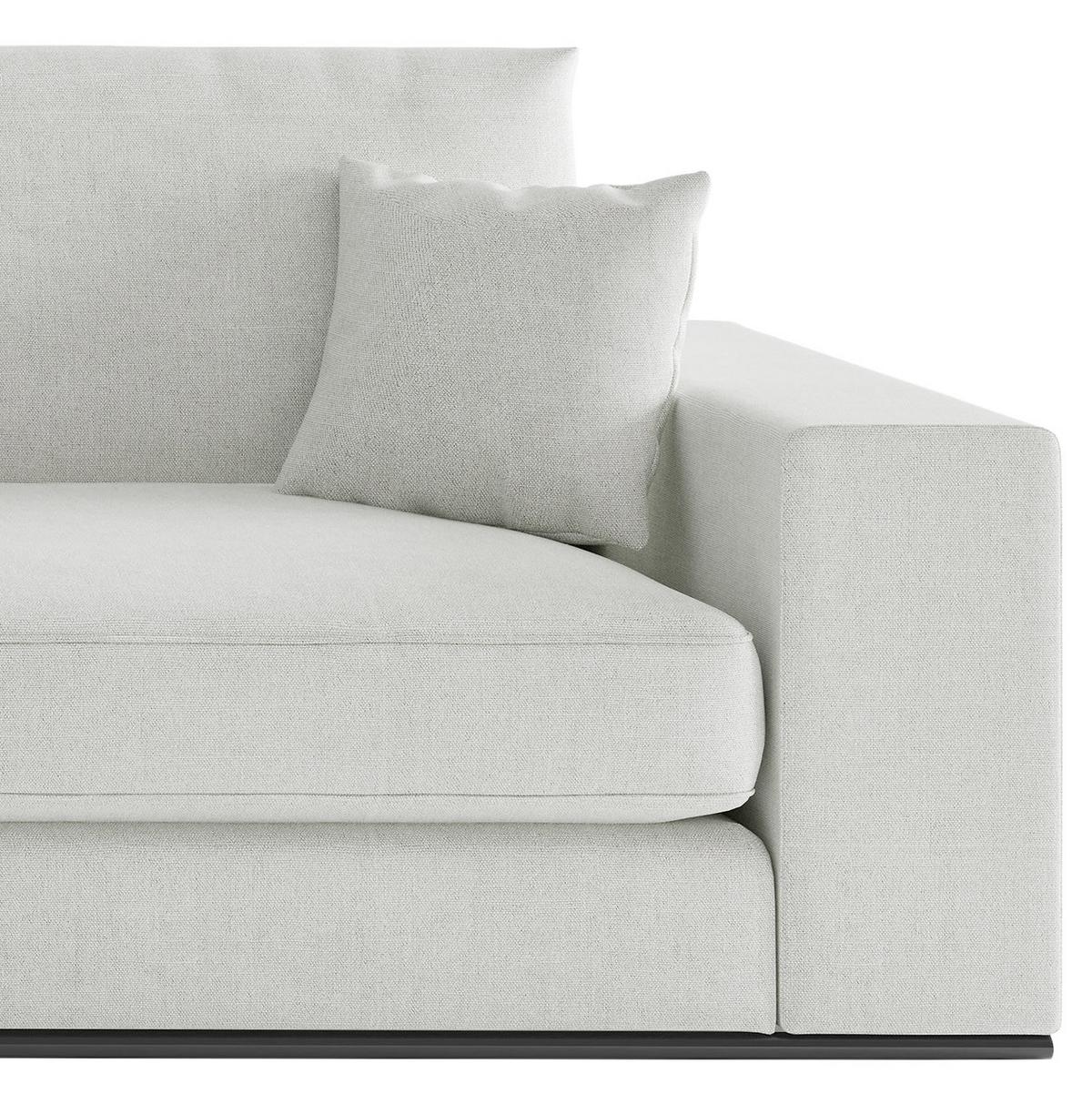 Sitzgarnitur Alberta 2-teilig Hellgrau B: 139 Cm - Hellgrau/Schwarz, Design, Holz/Textil (278/85/103cm) - Livetastic