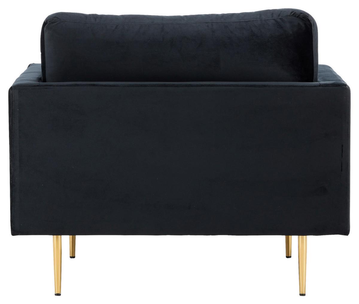 Sessel Boom - Hellbraun/Schwarz, Design, Textil/Metall (110/84/86cm) - Livetastic