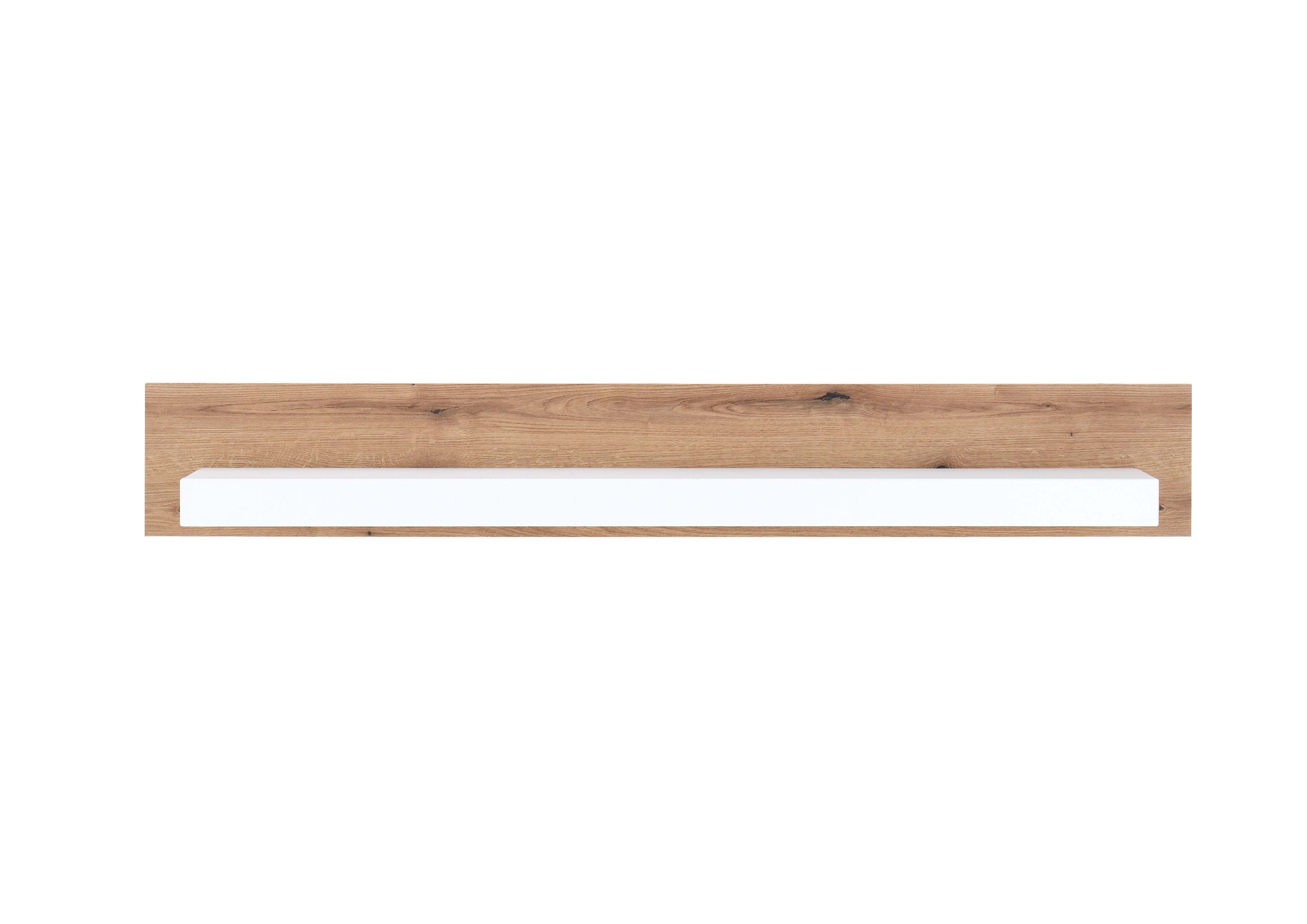 Wandboard Brixen Weiß/Eichefarben B: 150cm - Eichefarben/Weiß, Design, Holzwerkstoff (150/21/20cm) - MID.YOU