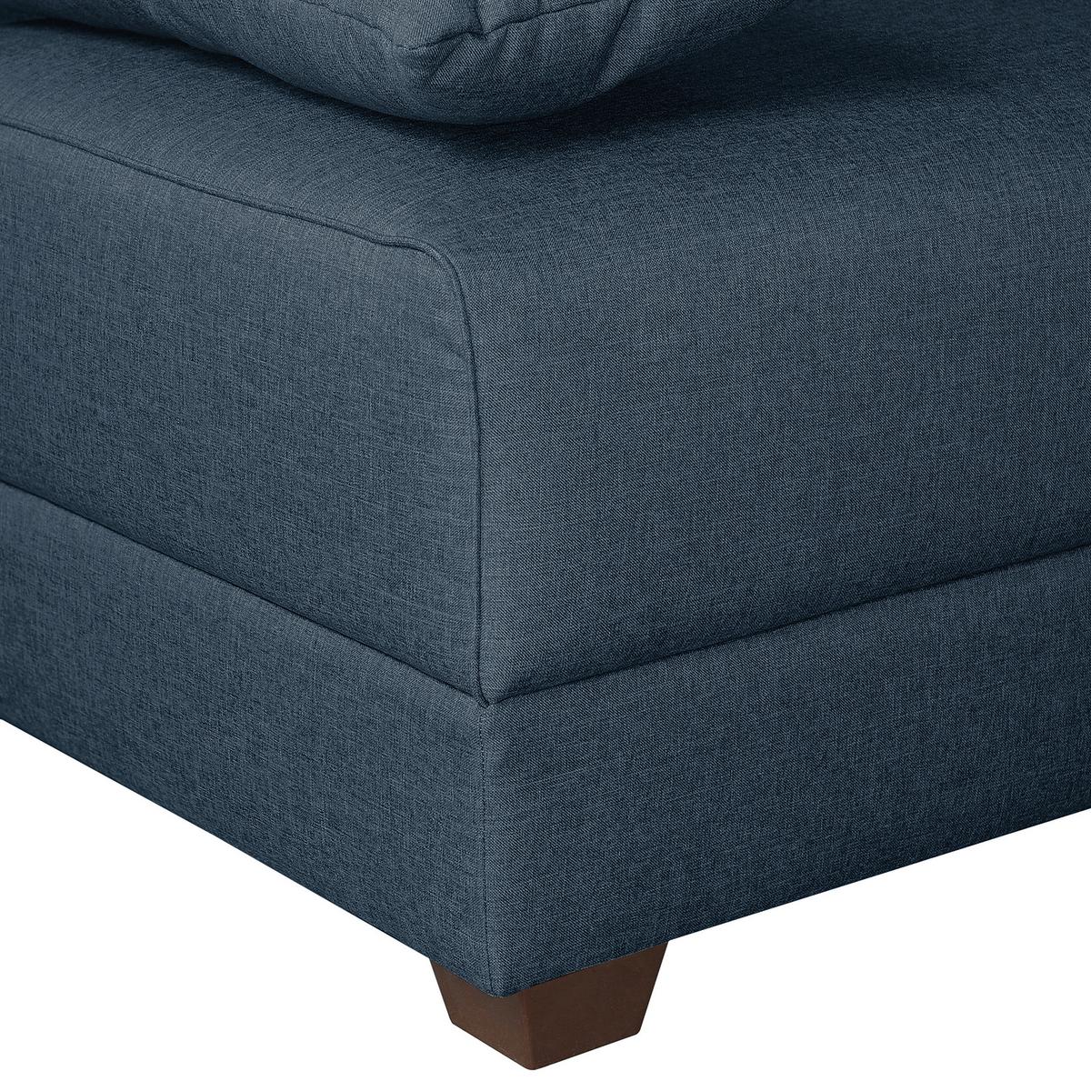 Schlafsofa Dingo, Dunkelblau B: 202 cm - Dunkelbraun/Dunkelblau, Design, Textil (202/85/110cm) - MID.YOU