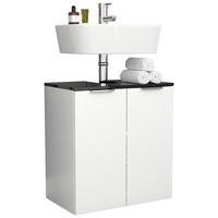 Waschbeckenunterschrank Donali Schwarz, Weiß B: 56 cm - Schwarz/Weiß, MODERN, Holzwerkstoff (56/60/34cm) - MID.YOU