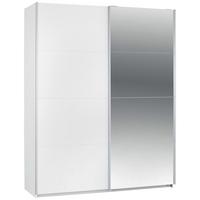 Schwebetürenschrank + Spiegel B: 181cm Feldkirch Weiß - Silberfarben/Weiß, MODERN, Holzwerkstoff (181/229/62cm) - Luca Bessoni