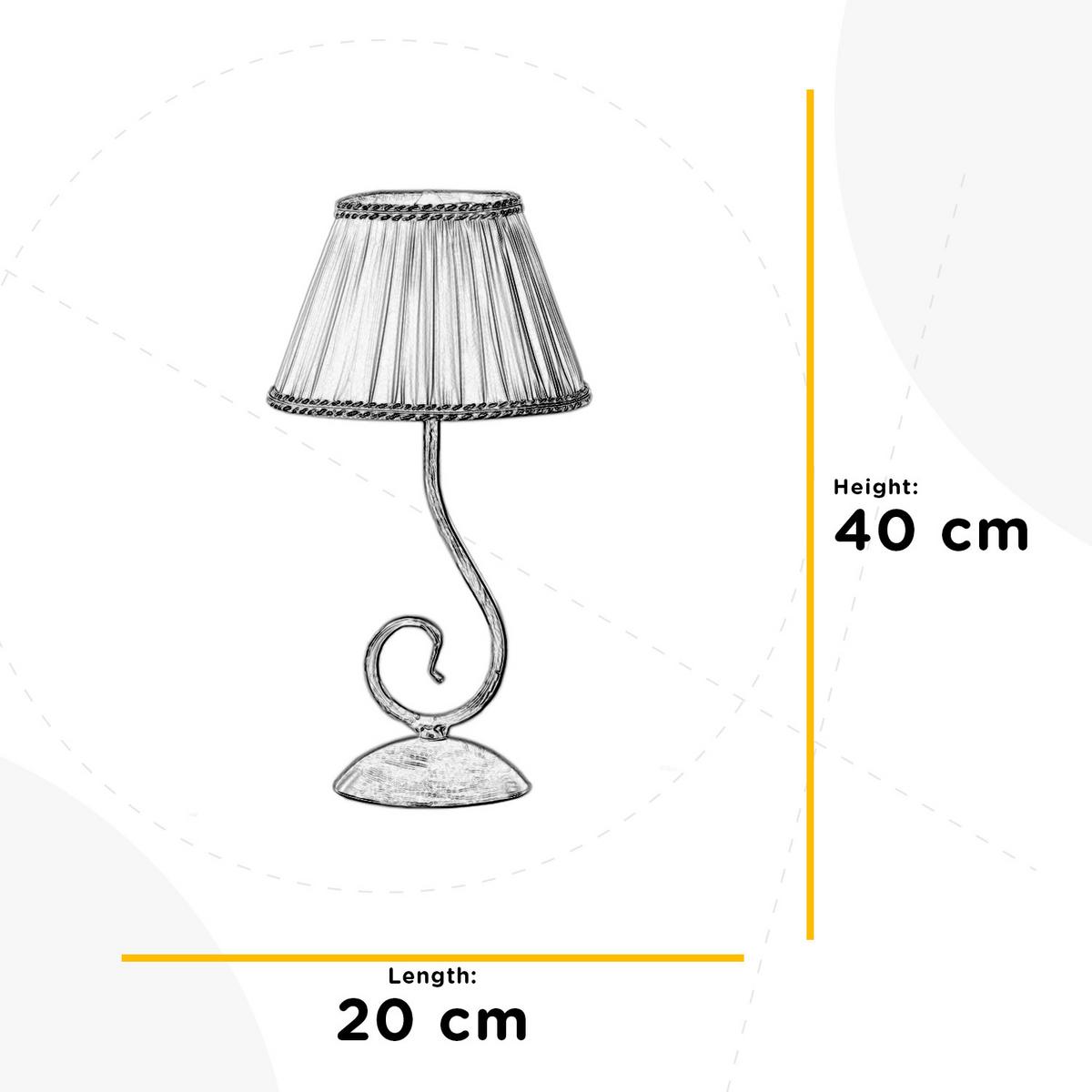 Tischleuchte Vivienne Perlmutt L: 20 cm - Perlmutt/Cappuccino, KONVENTIONELL, Kunststoff/Textil (20/20/40cm)