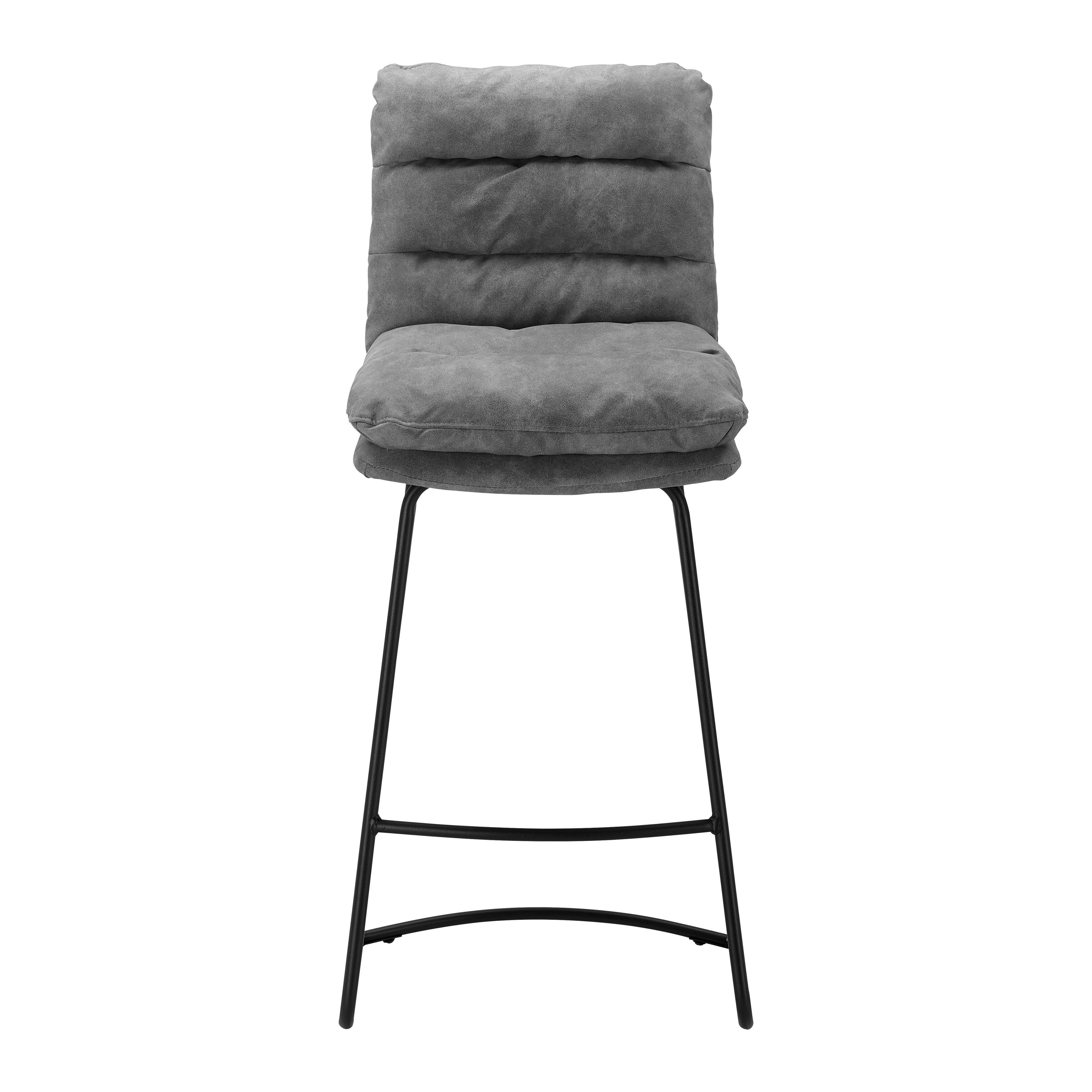 Barová Židle Kona Světle Šedá - šedá/černá, Moderní, kov/textil (44/103/59cm) - Bessagi Home