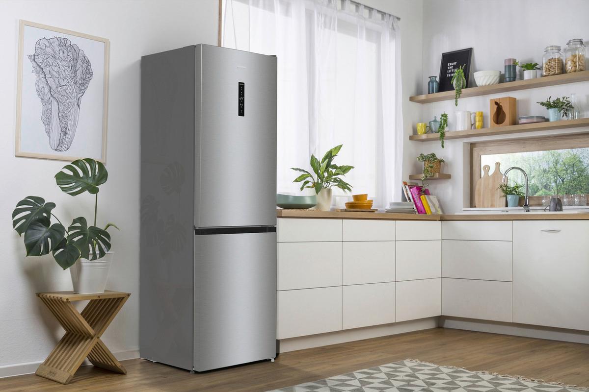 Kühl-gefrier-kombination N61ea2xl4 - Edelstahlfarben, Basics, Glas/Kunststoff (60/185/59,2cm) - Gorenje