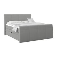 Boxspringbett Libra - Silberfarben/Schwarz, KONVENTIONELL, Textil (160/200cm)