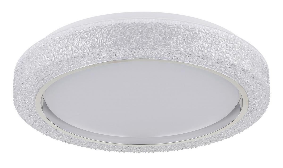 Led-deckenleuchte 41265k - Klar/Chromfarben, Basics, Kunststoff/Metall (40/8cm) - Globo