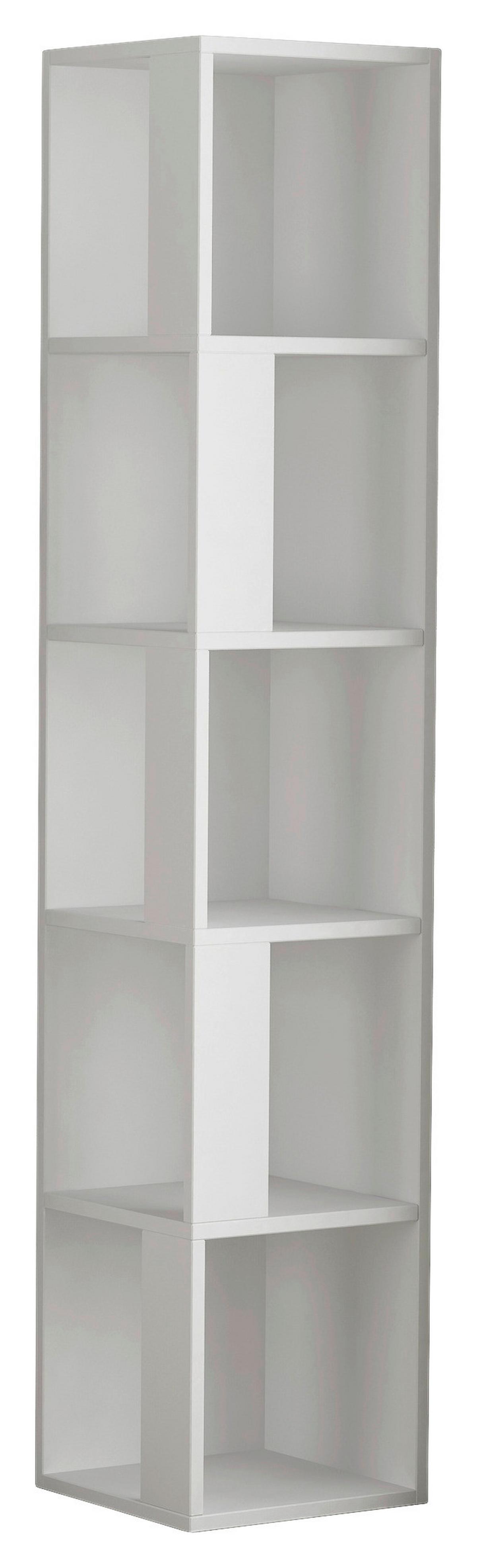 Eckregal Piano Eckregal - Weiß, Design, Holzwerkstoff (32/159/32cm) - Livetastic