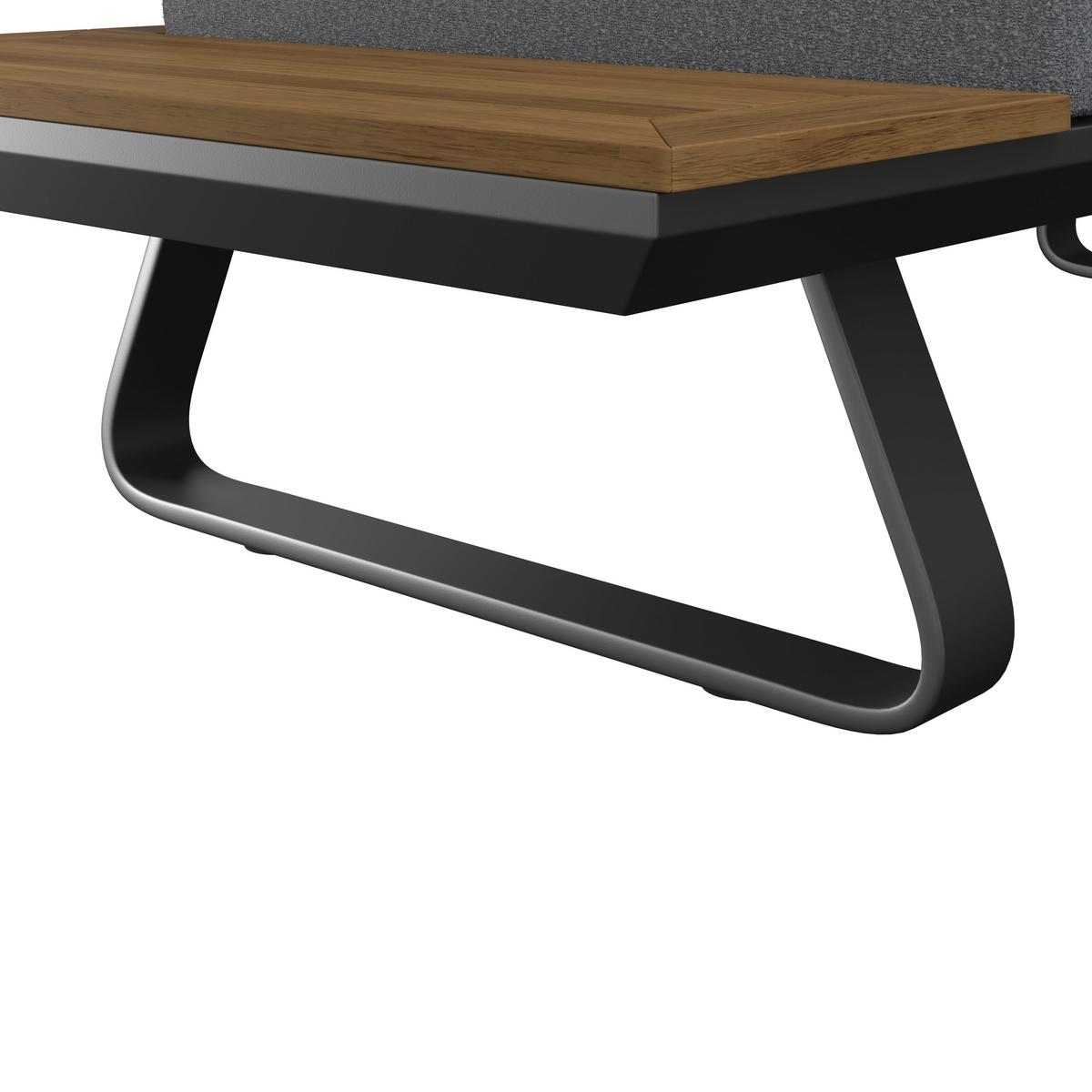 JÍDELNÍ TERASOVÁ SOUPRAVA EMMA - tmavě šedá/přírodní barvy, Moderní, kov/textil - Bessagi Garden