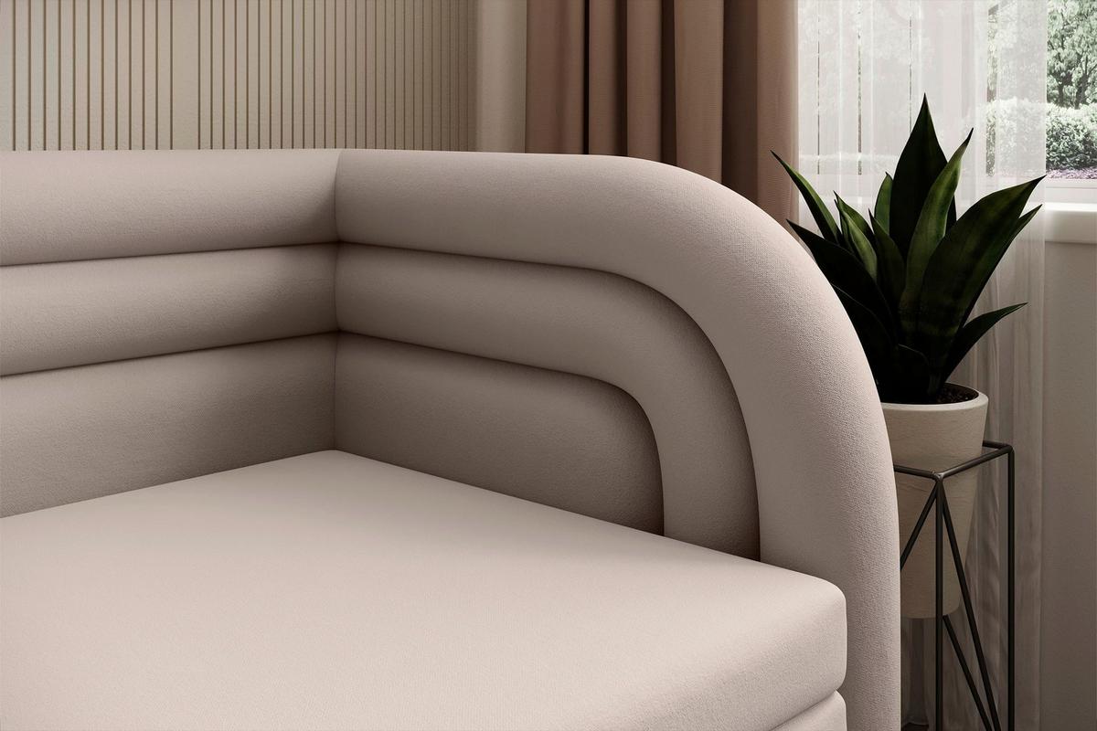 RÉCAMIERE Fabillo Beige B: 223 cm - Beige/Schwarz, Design, Textil (223/80/86cm) - P & B