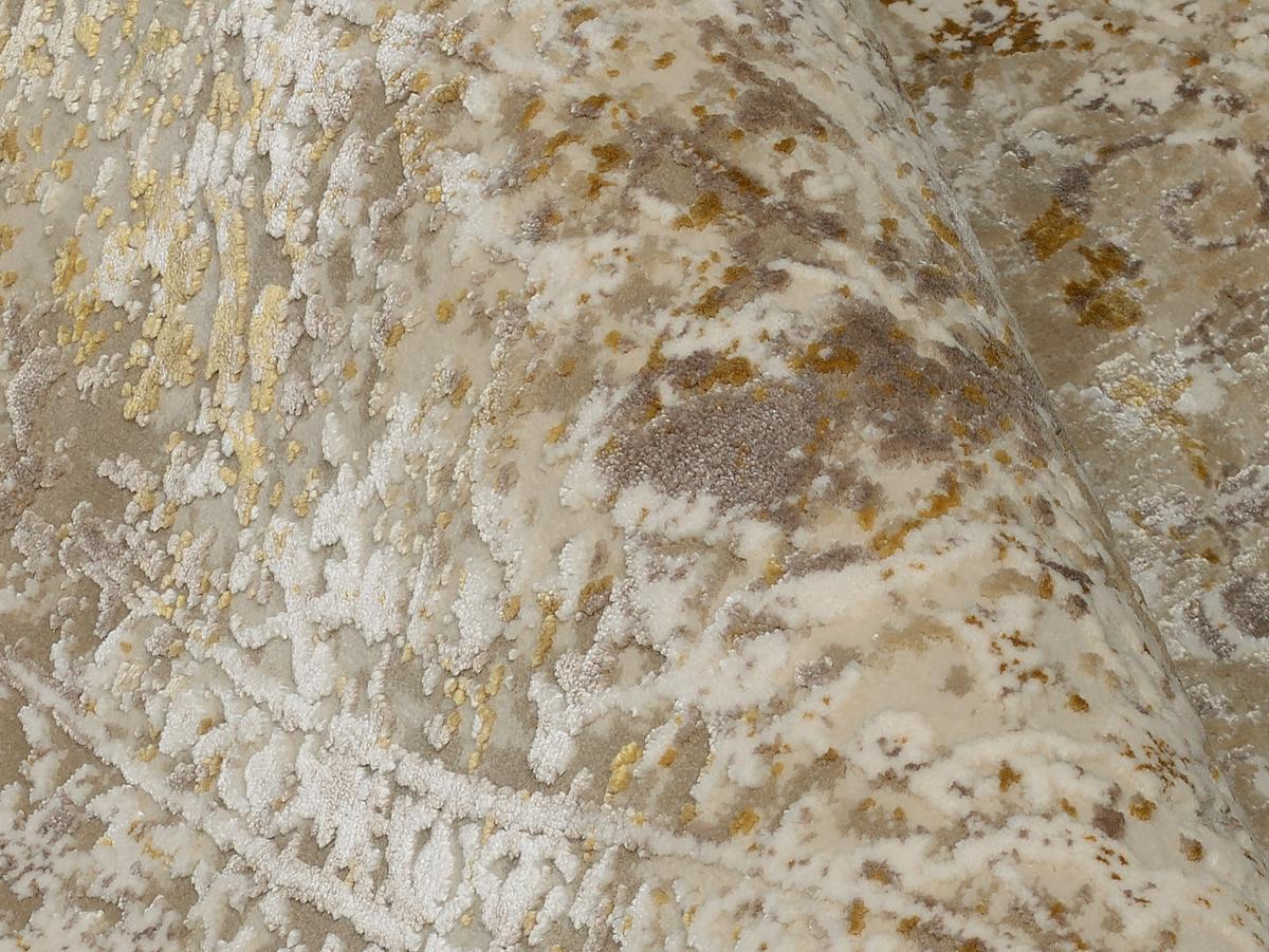 Webteppich Avignon Goldfarben/Beige Rund Ø 240 cm - Beige/Goldfarben, Design, Textil (240cm) - Dieter Knoll