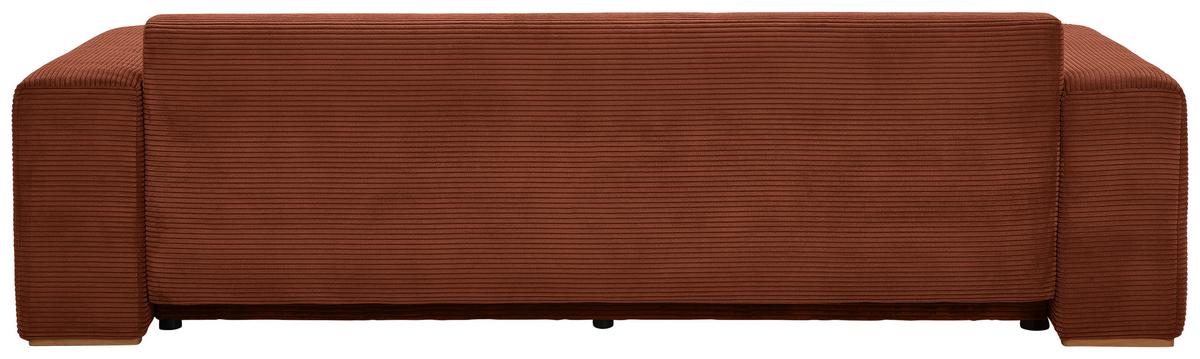 Schlafsofa Vouge Kupferfarben Bettkasten, B: 255 Cm - Buchefarben/Schwarz, KONVENTIONELL, Textil (255/86/123cm) - Livetastic