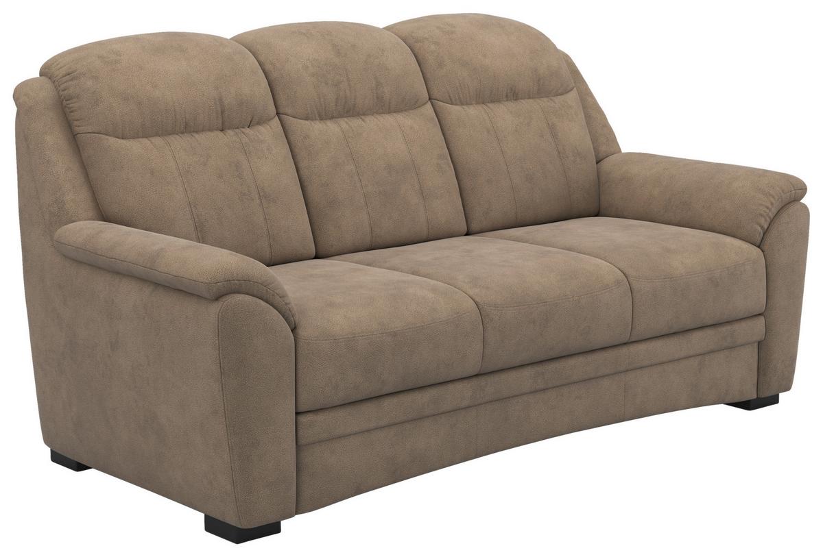 Rozkládací pohovka BRUNO 2, tmavě béžová - černá/béžová, Konvenční, textil/plast (193/99/106cm)