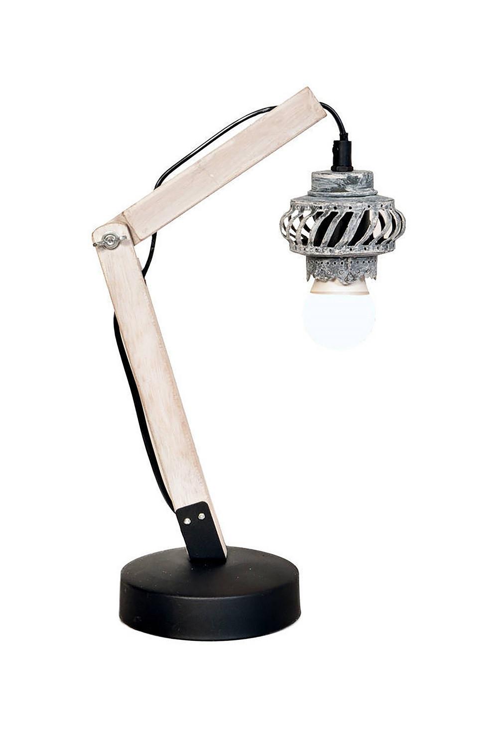 Tischlampe Rossa Grau/ Braun/Schwarz