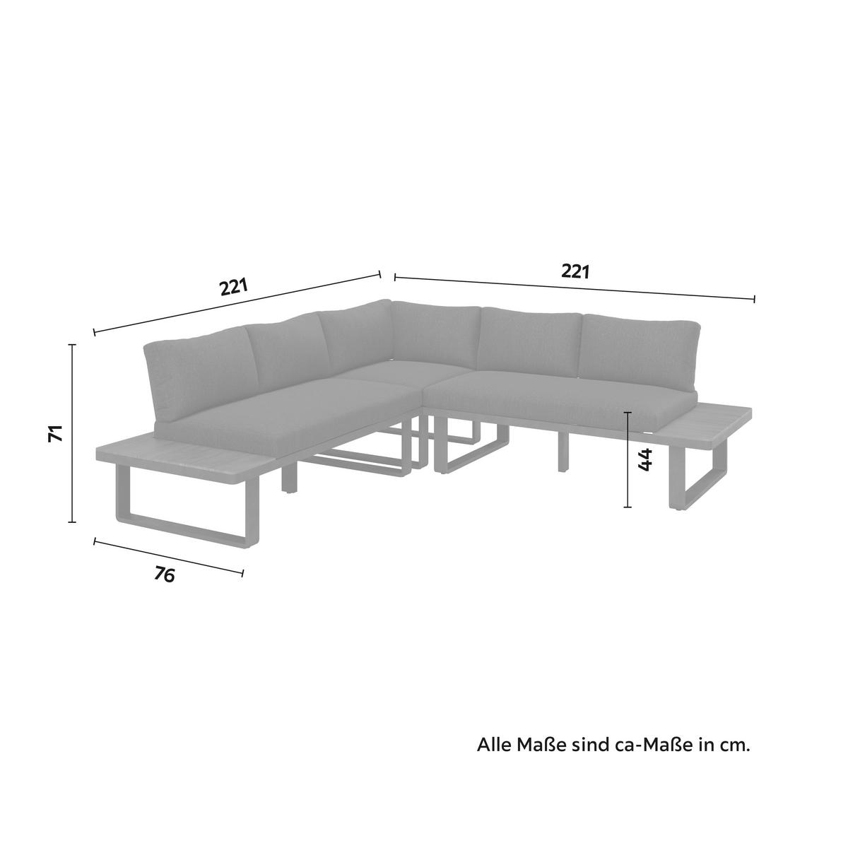 JEDÁLENSKÁ TERASOVÁ SÚPRAVA GIANNA - čierna/farba tíku, Modern, kov/drevo (221/71/76cm) - Bessagi Garden