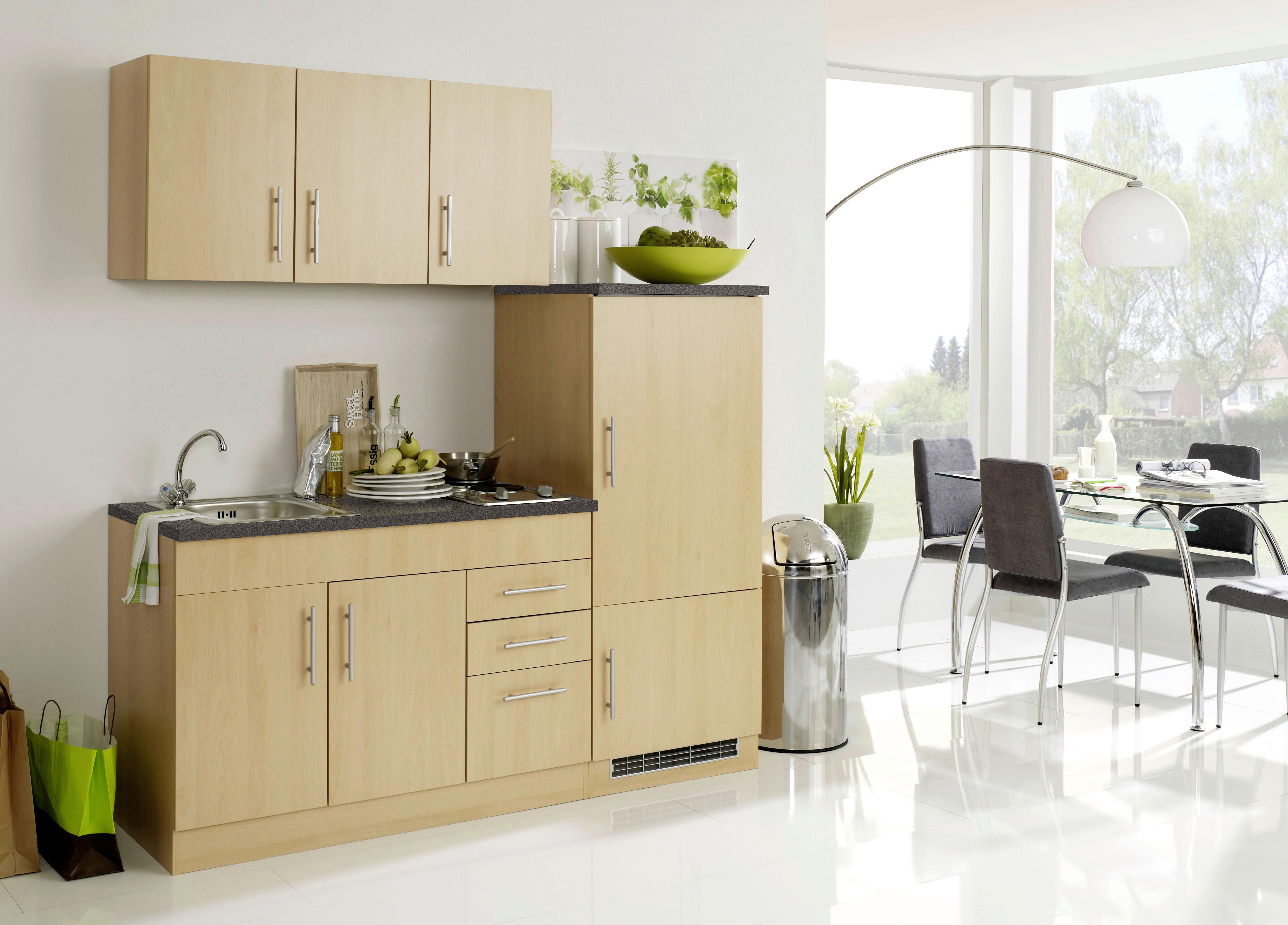 Küchenblock Toronto Buchefarben/graphit B: 180 Cm - Buchefarben/Graphitfarben, MODERN, Holzwerkstoff (180cm) - Held