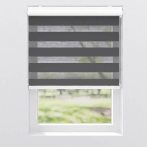 Doppelrollo Doppel-Rollo K.28mm Tl - Schwarz, KONVENTIONELL, Textil (40/175cm)