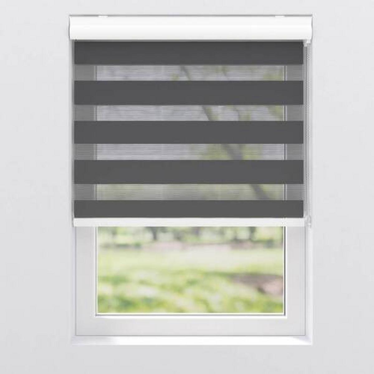 Doppelrollo Doppel-Rollo K.28mm Tl - Schwarz, KONVENTIONELL, Textil (160/175cm)