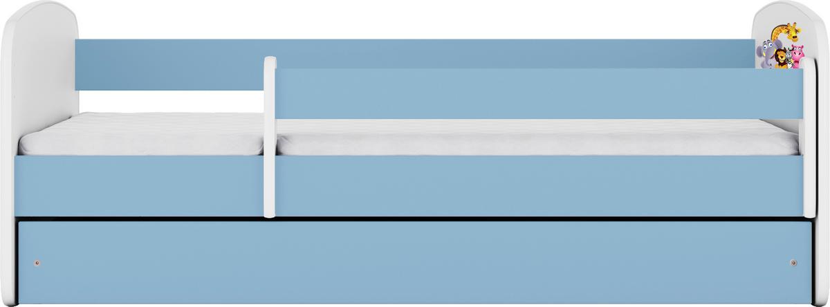 Kinder-/Juniorbett Babydreams inkl. Matratze 80x160 - Blau/Birkefarben, MODERN, Holz/Holzwerkstoff (80/160cm) - MID.YOU