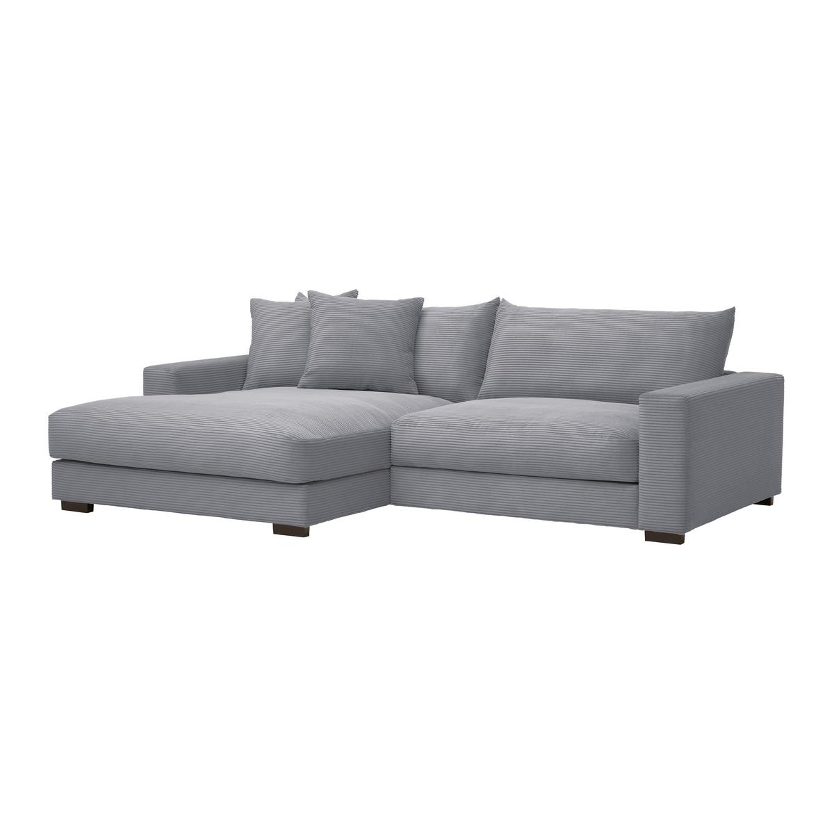 Rohová sedačka PEDRO, ľavá, sivý menčester - sivá, Modern, textil (180/265cm) - Mömax
