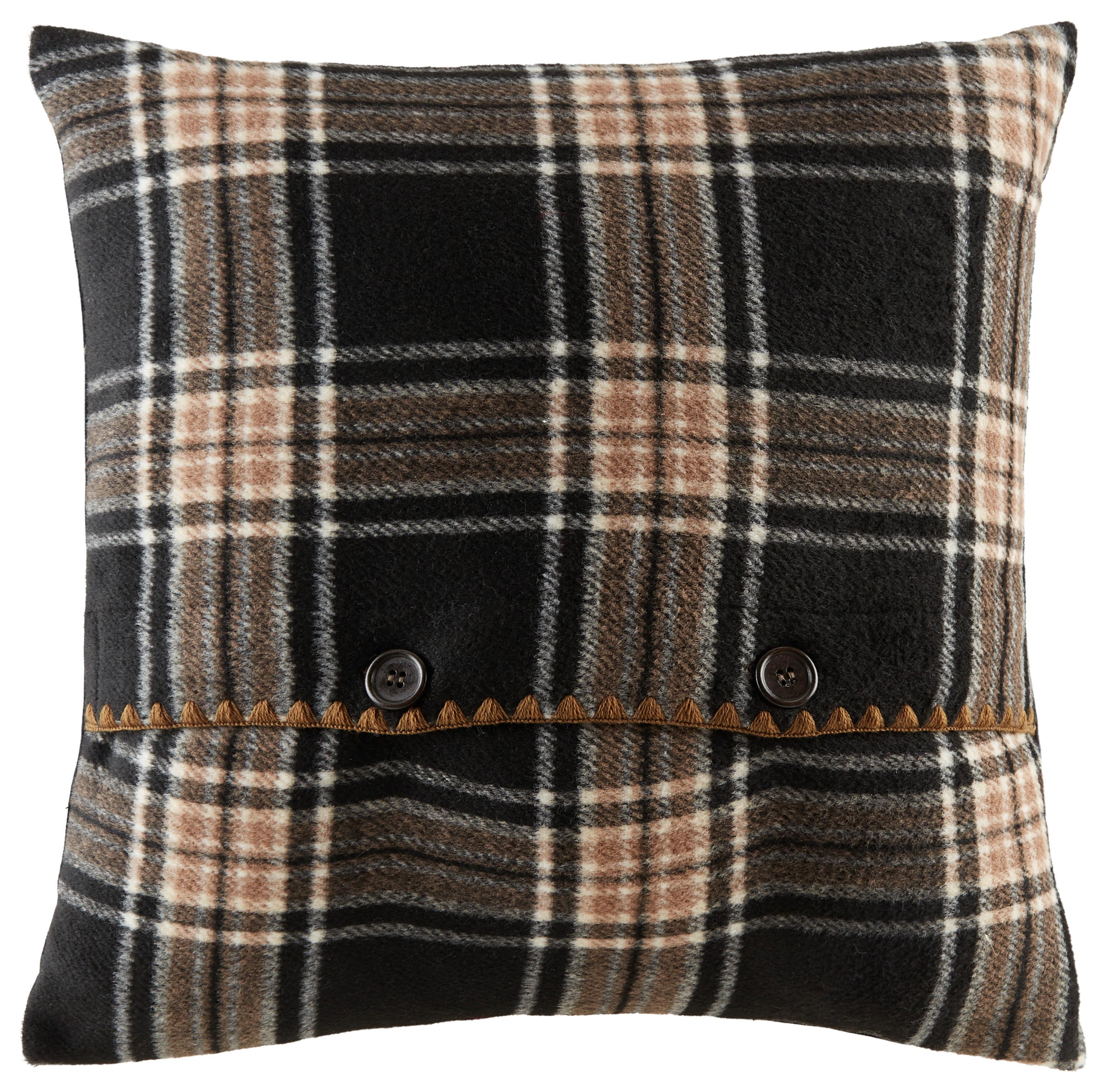 Zierkissen Mary 45x45 cm Polyester Schwarz mit Zipp - Schwarz, ROMANTIK / LANDHAUS, Textil (45/45cm) - James Wood