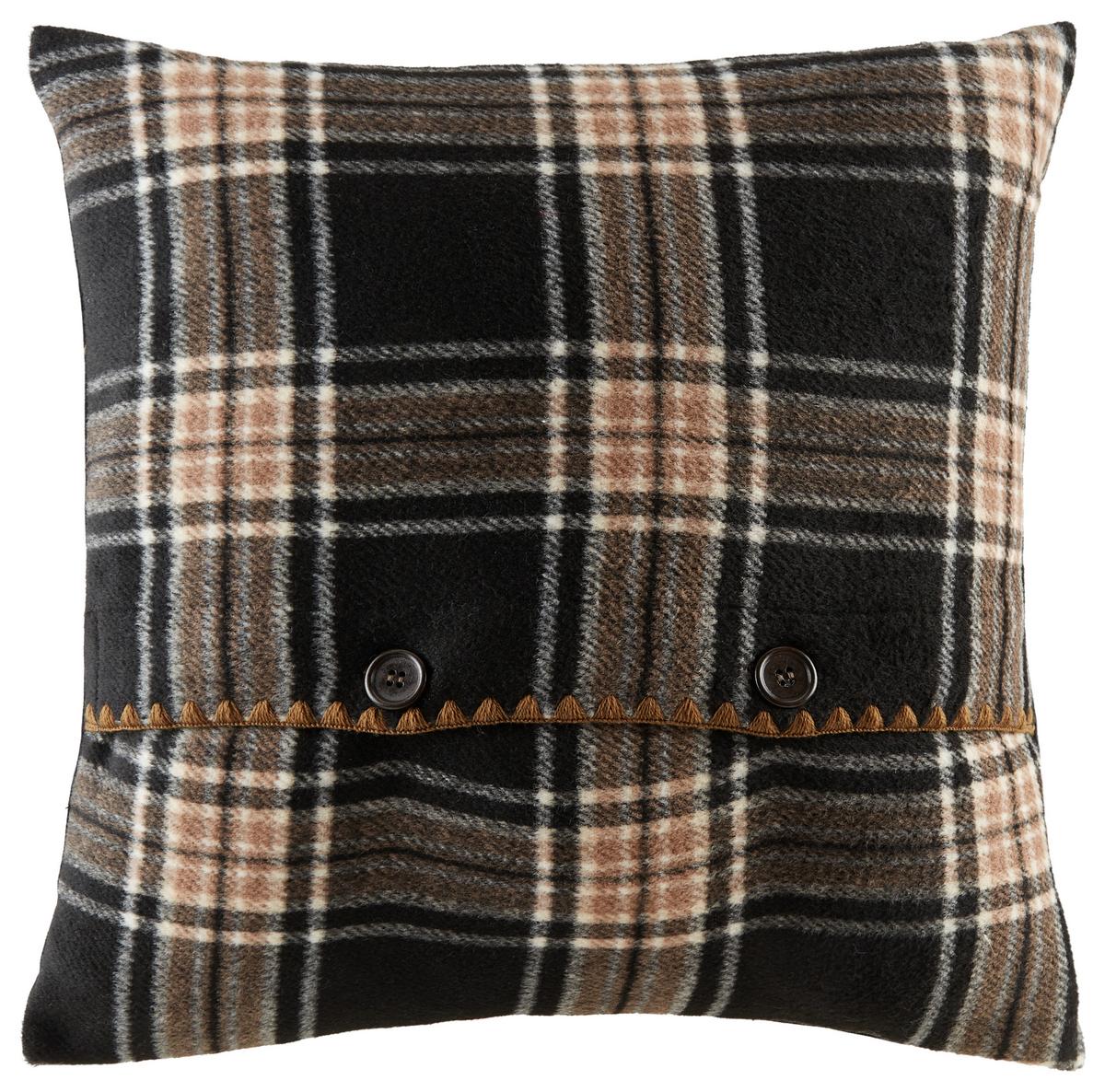 Zierkissen Mary 45x45 cm Polyester Schwarz mit Zipp - Schwarz, ROMANTIK / LANDHAUS, Textil (45/45cm) - James Wood