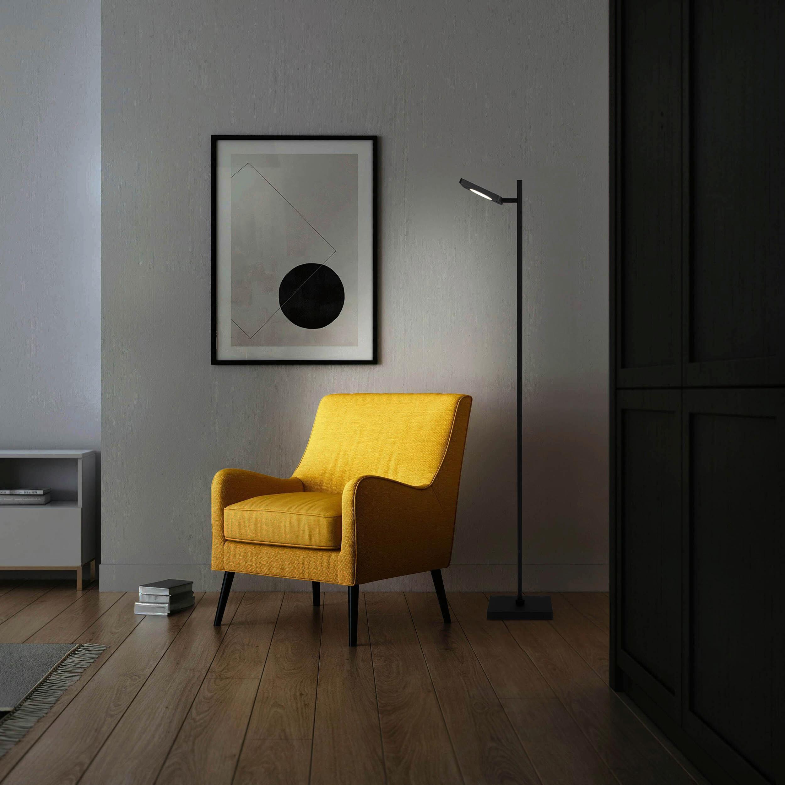 Led-stehleuchte 2076422 Lupa - Schwarz, Design, Metall (27/20/135cm) - Näve