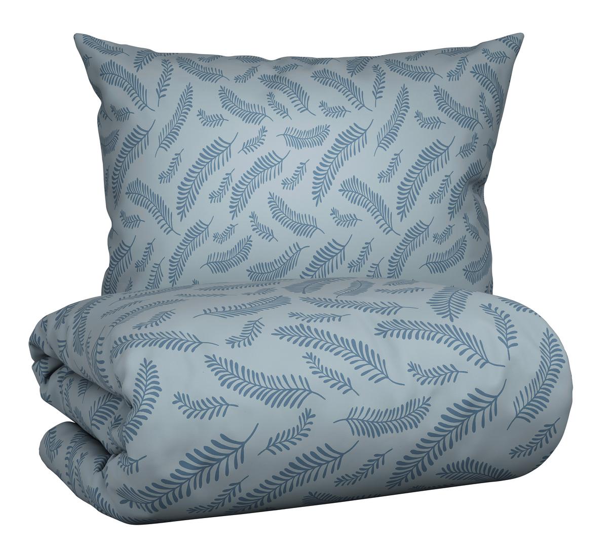 Povlečení Ferns, 70/90 140/200cm - modrá, Moderní, textil (140/200cm) - Mömax
