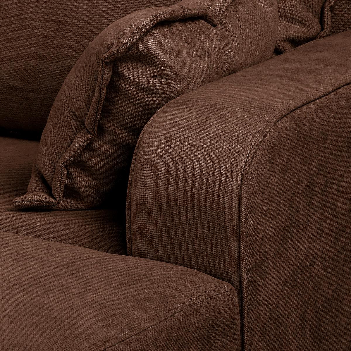 Ecksofa Beata Braun S: 230x150 cm - Wengefarben/Braun, Design, Textil (230/150cm) - Livetastic