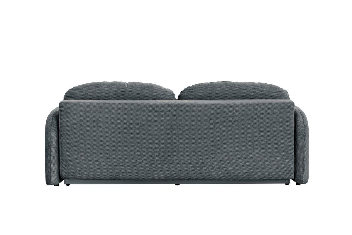 Schlafsofa Roma Grau, B: 230 cm - Schwarz/Grau, Design, Textil (230/90/105cm)