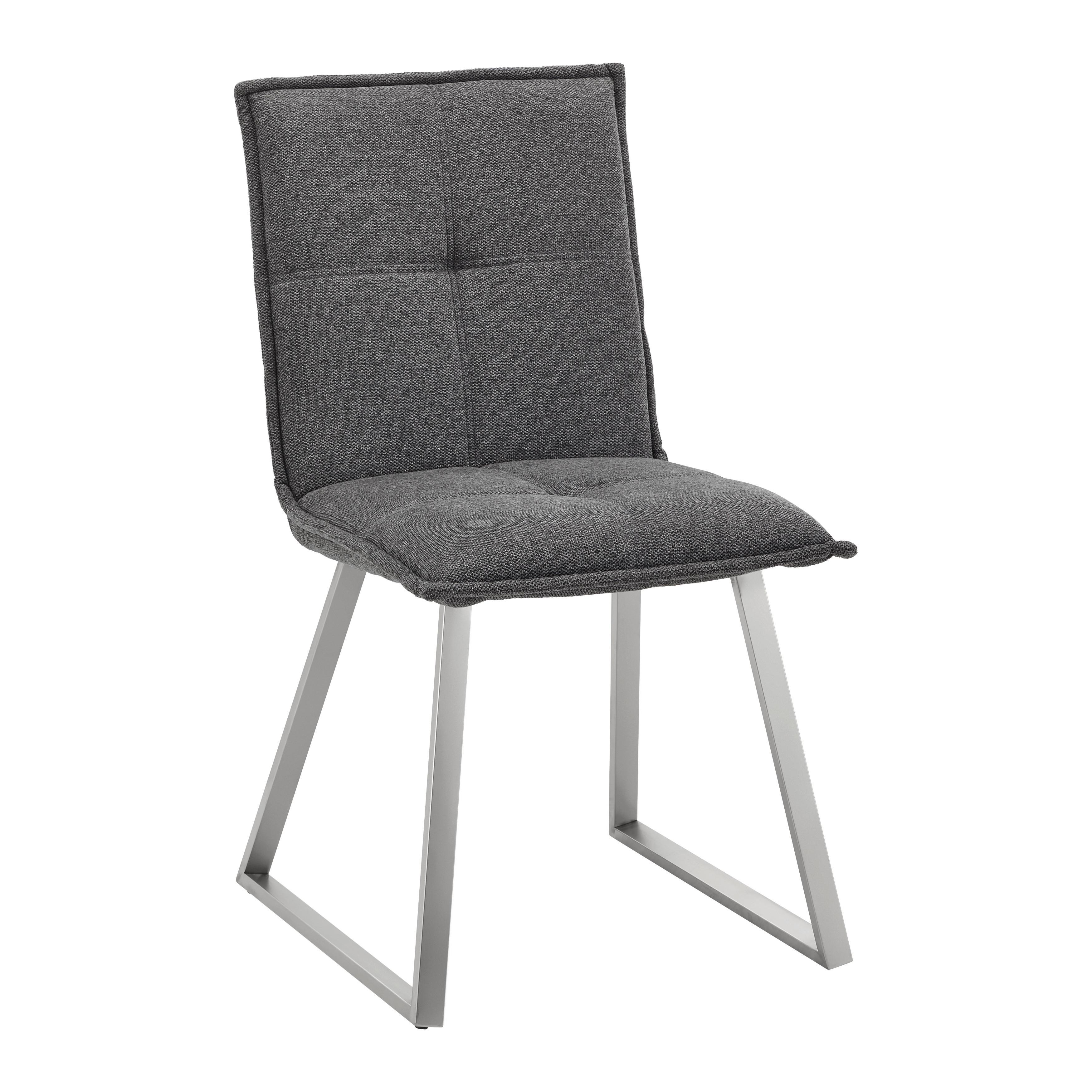 Židle Emilio šedá - šedá/barvy nerez oceli, Moderní, kov/dřevo (46/86/55cm) - Bessagi Home