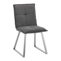 Židle Emilio šedá - šedá/barvy nerez oceli, Moderní, kov/dřevo (46/86/55cm) - Bessagi Home