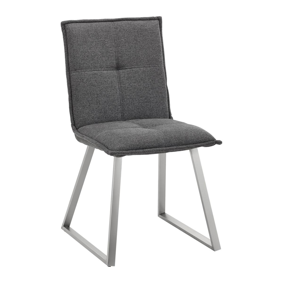 Židle Emilio šedá - šedá/barvy nerez oceli, Moderní, kov/dřevo (46/86/55cm) - Bessagi Home