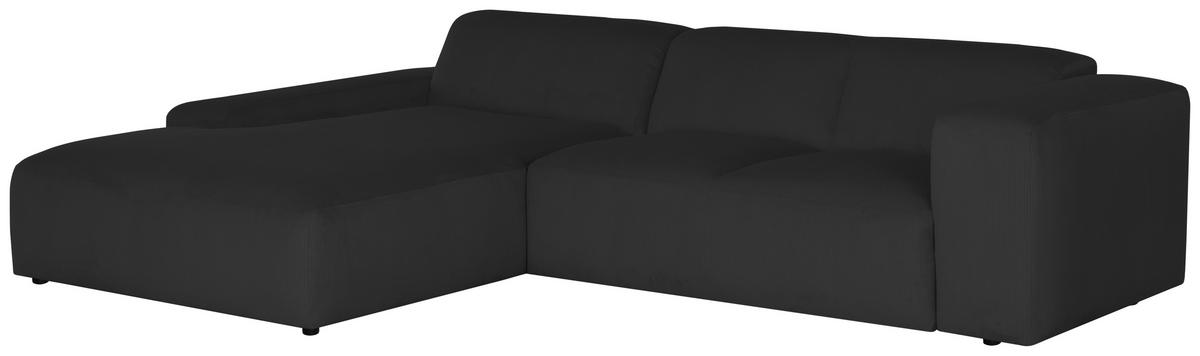 Ecksofa Hannah Schwarz 170x252 cm - Schwarz, Design, Textil (200/304cm) - MID.YOU
