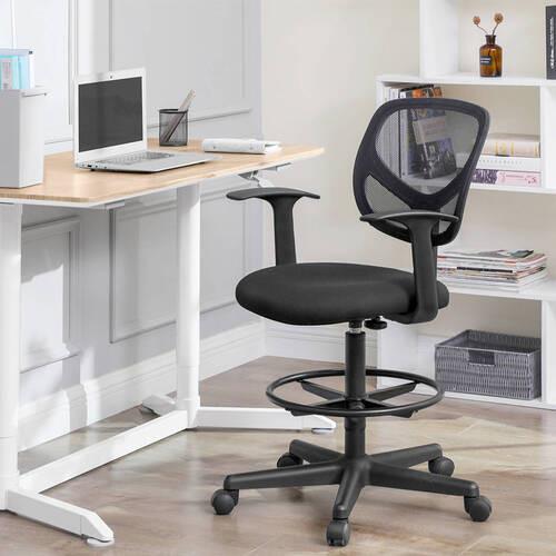 Bürostuhl mit Armlehnen Schwarz, Bis 120 Kg - Chromfarben/Edelstahlfarben, Basics, Kunststoff/Textil (64/117/64cm) - Boxxx