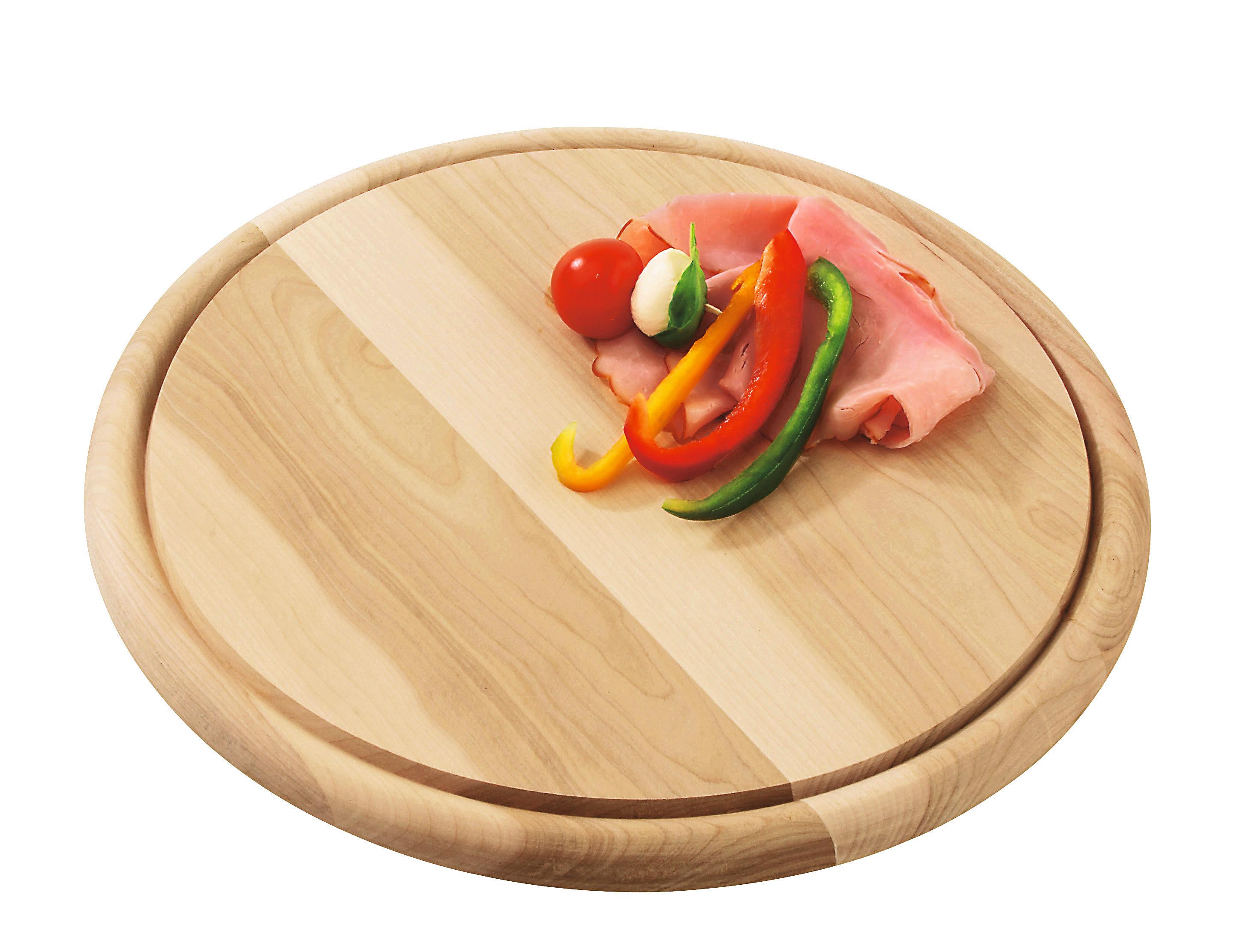 Schneidebrett Rund Aus Holz Björn D: 30 Cm M. Saftrille - Braun, KONVENTIONELL, Holz (30cm) - James Wood